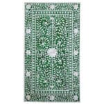 TB01a Royal Green Floral Inlay Table